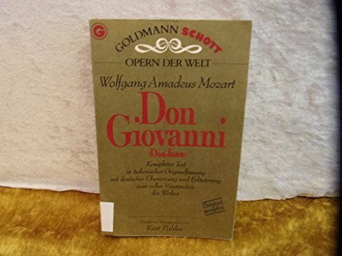 9783442330461: Don Giovanni: In der Originalsprache (italienisch mit deutscher Übersetzung) (Opern der Welt) (German Edition)