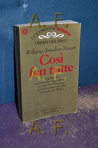 Beispielbild fr Cosi fan tutte zum Verkauf von text + tne