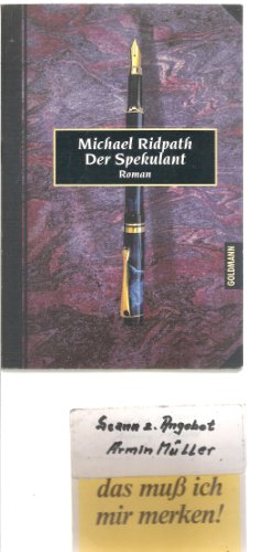 Beispielbild fr Der Spekulant zum Verkauf von Eichhorn GmbH