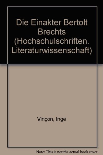 Die Einakter Bertolt Brechts.