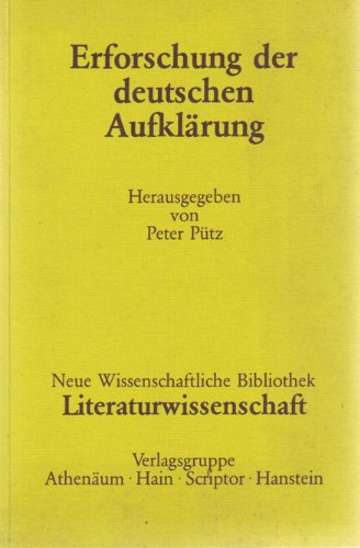 Stock image for Erforschung der deutschen Aufklrung. for sale by Bernhard Kiewel Rare Books