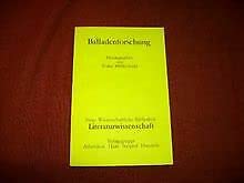 9783445120380: Balladenforschung (Literaturwissenschaft) [Paperback] by