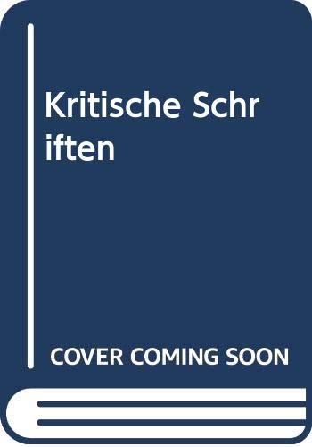Kritische Schriften - Schlegel, Friedrich
