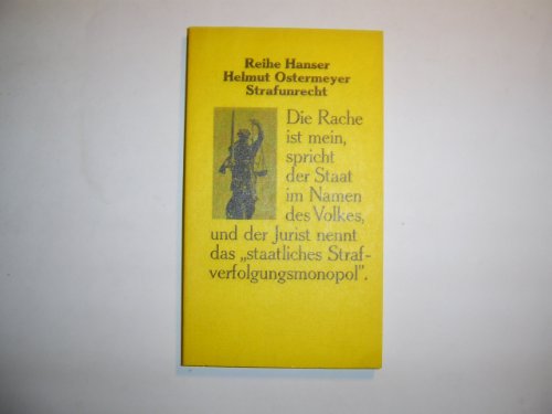 Strafunrecht. / Reihe Hanser 75. - Ostermeyer, Helmut