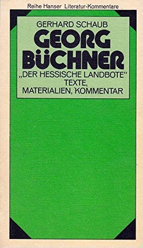 9783446121966: Georg Bchner. 'Der Hessische Landbote'. Texte, Materialien, Kommentar