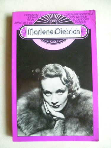 Beispielbild fr Marlene Dietrich, Dokumente, Essays, Filme II zum Verkauf von Versandantiquariat Felix Mcke