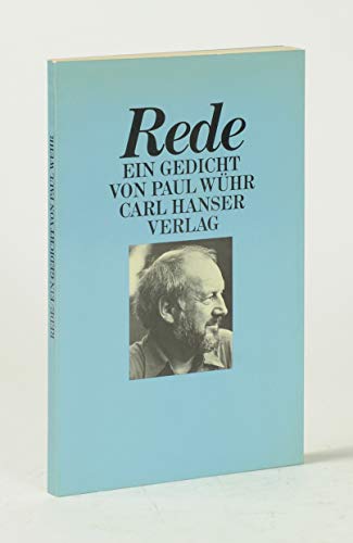 9783446127234: Rede: Ein Gedicht (German Edition)