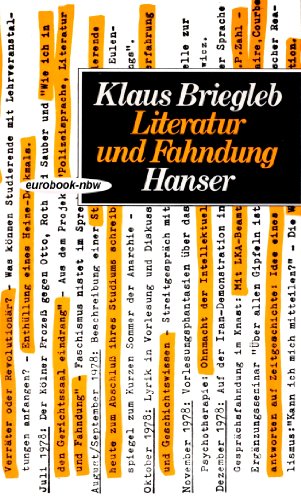 Stock image for Literatur und Fahndung. 1978 - Ein Jahr Literaturwissenschaft konkret: Aufzeichnungen for sale by medimops
