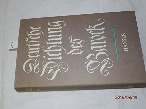 Deutsche Dichtung des Barock (German Edition)