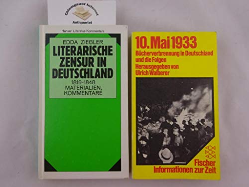 Beispielbild fr Literarische Zensur in Deutschland 1819-1848, Materialien, Kommentare zum Verkauf von Marlis Herterich