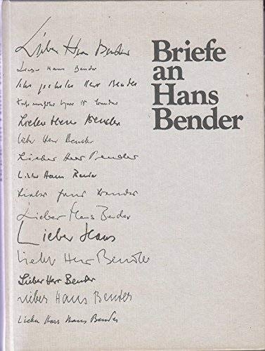 9783446141780: Briefe an Hans Bender. Zum. 65. Geburtstag von Hans Bender