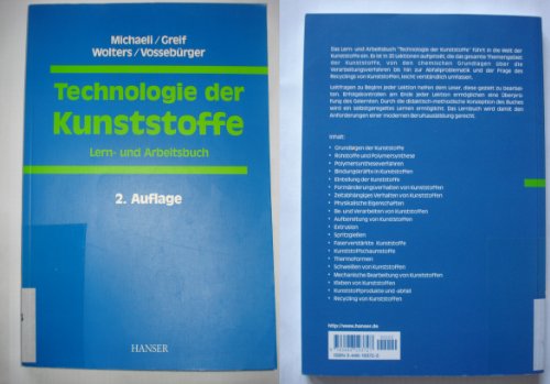 9783446193727: Technologie der Kunststoffe. Lern- und Arbeitsbuch fr die Aus- und Weiterbildung.