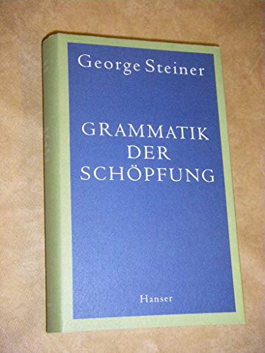 9783446200777: Grammatik der Schpfung.