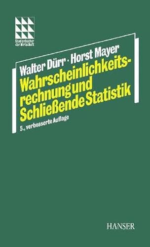 Imagen de archivo de Wahrscheinlichkeitsrechnung und Schlieende Statistik a la venta por medimops