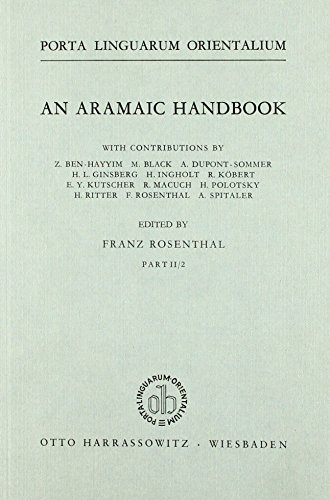 Beispielbild fr Aramaic Handbook: Texts Pt.1 (Porta Linguarum Orientalium) zum Verkauf von Reuseabook