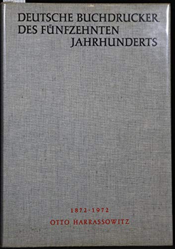 Deutsche Buchdrucker des 15. Jahrhunderts.