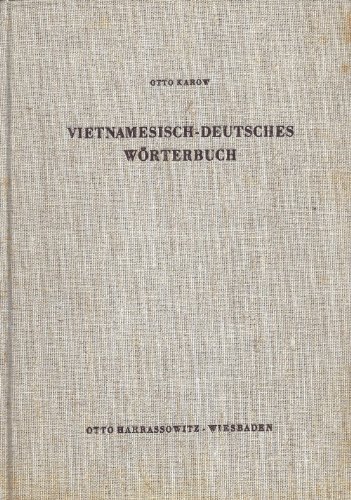 9783447013949: Vietnamesisch-Deutsches Wrterbuch. Tu'-Din Vit-D'c