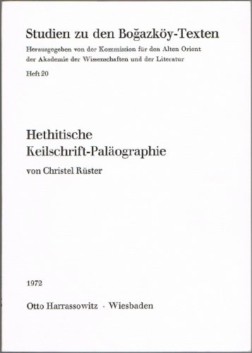 Beispielbild fr Hethitische Keilschrift-Palographie zum Verkauf von Versandantiquariat Felix Mcke