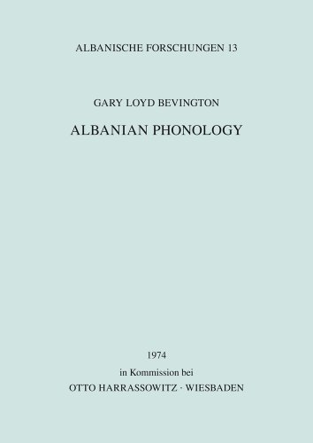 Stock image for Albanian Phonology (Albanische Forschungen) for sale by medimops