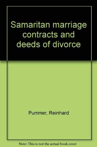 9783447033169: Samaritan Marriage Contracts and Deeds of Divorce