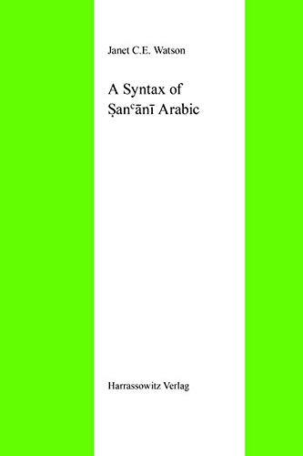 9783447033923: A Syntax of San'ani Arabic: 13 (Semitica Viva)