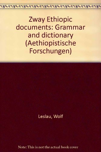 9783447041621: Zway Ethiopic Documents: Grammar and Dictionary