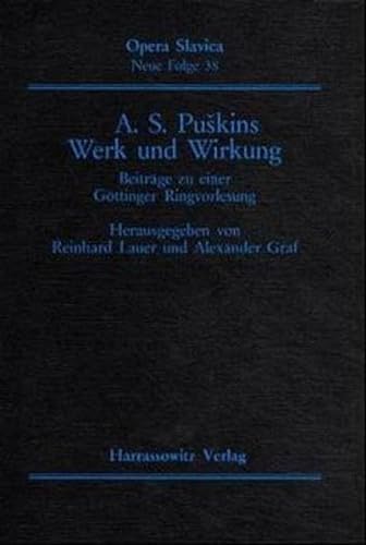 Beispielbild fr A. S. Puskins Werk und Wirkung. zum Verkauf von SKULIMA Wiss. Versandbuchhandlung