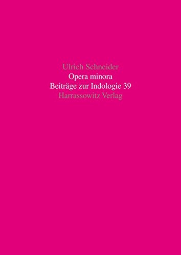 9783447047005: Opera Minora: 39 (Beitrage Zur Indologie)