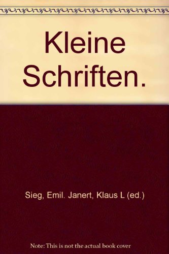 9783447048767: Kleine Schriften: 31 (Veroffentlichungen Der Glasenapp-stiftung)