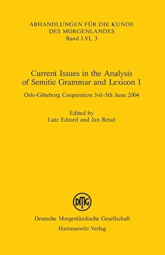 Beispielbild fr Current Issues in the Analysis of Semitic Grammar and Lexicon I zum Verkauf von ISD LLC