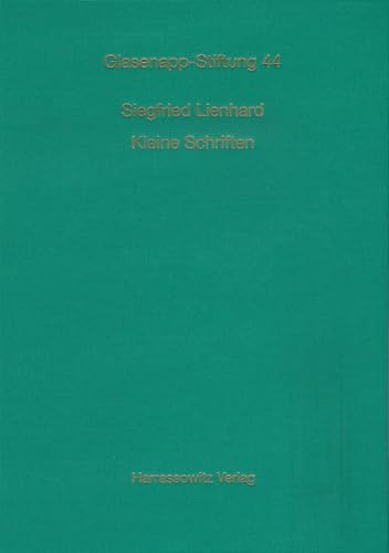 9783447056199: Siegfried Lienhard: Kleine Schriften