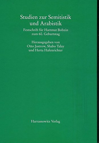 Imagen de archivo de Studien zur Semitistik und Arabistik. a la venta por SKULIMA Wiss. Versandbuchhandlung