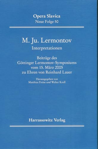 Stock image for M. Ju. Lermontov (1814-1841). Interpretationen. for sale by SKULIMA Wiss. Versandbuchhandlung