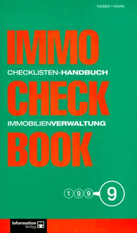 Beispielbild fr Immo Check Book '99. Checklisten-Handbuch Immobilienverwaltung. zum Verkauf von Klaus Kuhn Antiquariat Leseflgel