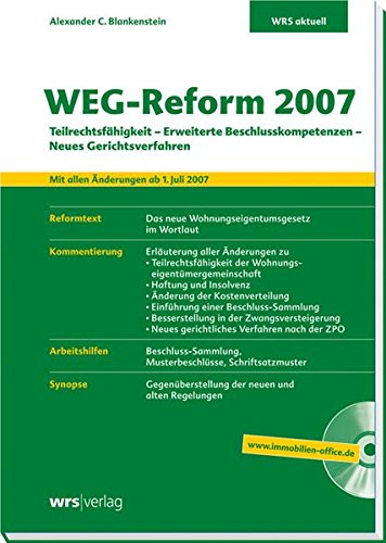 Stock image for WEG - Reform 2007: Das neue Wohnungseigentumsrecht 2007 for sale by medimops