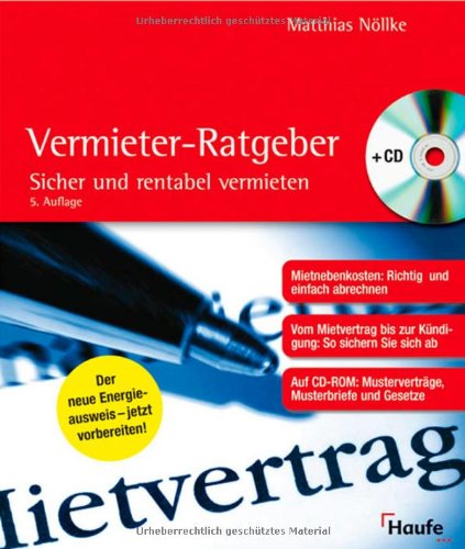 Beispielbild fr Der Vermieter-Ratgeber mit CD-ROM. Sicher und rentabel vermieten zum Verkauf von medimops