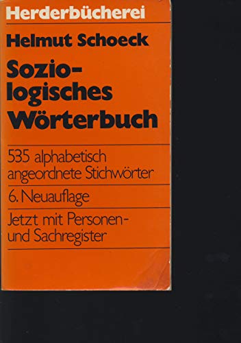 9783451018121: Soziologisches Wrterbuch