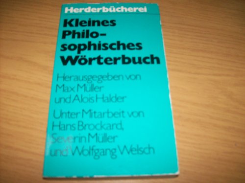 9783451018985: Kleines Philosophisches Wrterbuch.