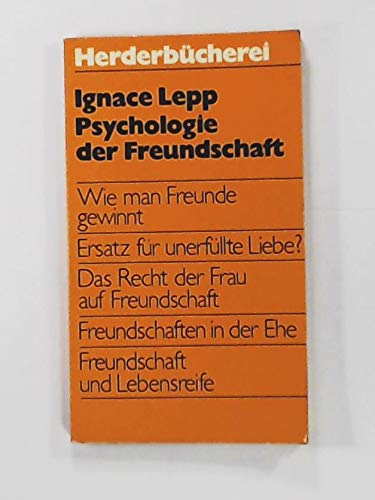 9783451019289: Psychologie der Freundschaft.