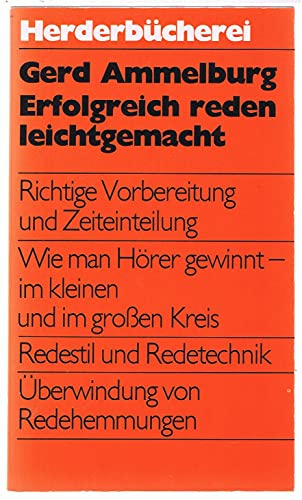 Stock image for Erfolgreich reden leichtgemacht for sale by alt-saarbrcker antiquariat g.w.melling