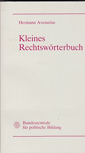 Beispielbild fr Kleines Rechtswrterbuch (5583 063) zum Verkauf von DER COMICWURM - Ralf Heinig