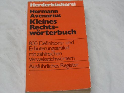 Stock image for Kleines Rechtswrterbuch (5583 063) for sale by DER COMICWURM - Ralf Heinig
