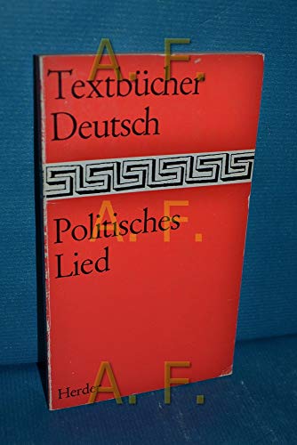 Beispielbild für Textbücher Deutsch: Politisches Lied. Mit Lehrerbegleitheft zum Verkauf von Hylaila - Online-Antiquariat