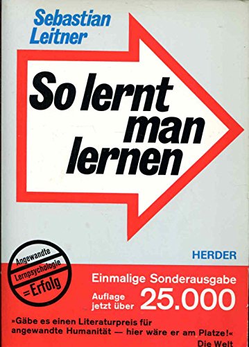 Imagen de archivo de So lernt man lernen. Angewandte Lernpsychologie - ein Weg zum Erfolg a la venta por Versandantiquariat Felix Mcke