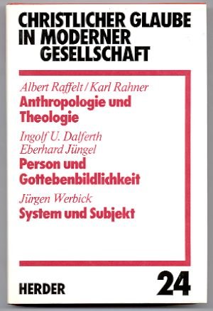 9783451192241: Anthropologie und Theologie. Person und Gottebenbildlichkeit. System und Subjekt, Bd 24