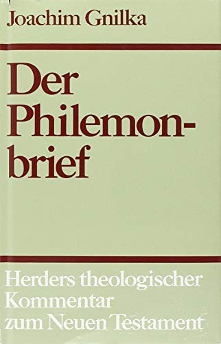 9783451195006: Herders theologischer Kommentar zum Neuen Testament.: Der Philemonbrief