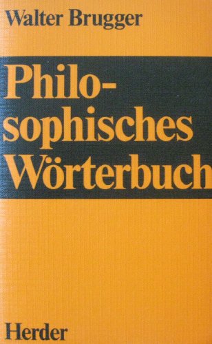 9783451204104: Philosophisches Wrterbuch. Sonderausgabe.