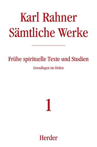 9783451237195: Rahner, K: Frhe spirituelle Texte und Studien