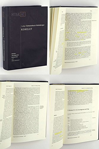 Stock image for Herders theologischer Kommentar zum Alten Testament: Kohelet for sale by medimops