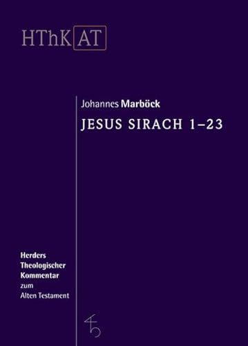 Beispielbild fr Marbck, J: Jesus Sirach 1 - 23 zum Verkauf von Blackwell's